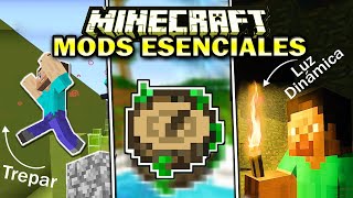 👉TOP 12 MODS ESENCIALES 121  Luz Dinamica Parkour y Mas Para Minecraft [upl. by Grimbald740]