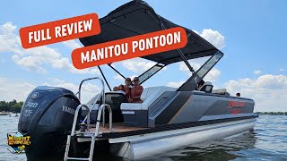 Manitou Pontoon Boat Review 26 Explore with 300 Hp Yamaha Outboard [upl. by Renwick]