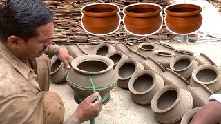 Big Clay Pot Making  clay pot pottery  Make A Clay Cooking Pot [upl. by Handal712]