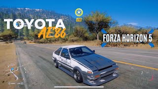 Forza Horizon 5 AE86 Drift Down Hill 4k Extreme Setting [upl. by Walli18]