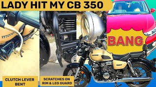 Honda CB 350 Leg Guard Review 👍🏻 Honda CB 350 Accident 😭  CB 350 Crashed 😡 cb350 cb350rs bike [upl. by Genisia]