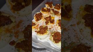 chorizo deviled eggs food cooking cookingfood cookwithme foodie breakfast youtube shorts [upl. by Edmanda]