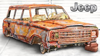 Restoration Abandoned Jeep Wagoneer  Model Car Customization [upl. by Anelhtak]