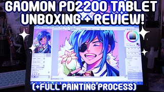 GAOMON PD2200 UNBOXING AND REVIEW   Painting Process [upl. by Dadelos]