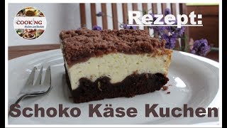 Schoko Käse Kuchen mit Vanillepudding und Quark [upl. by Nosnirb798]