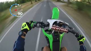 Kawasaki kx450f 2012 wheelie [upl. by Leissam804]