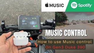 Music control on Duke 390 Gen 3  Full detailed video on how to use [upl. by Tartaglia807]