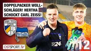 Doppelpacker Wollschläger Hertha schockt Carl Zeiss Jena  Hertha BSC  Regionalliga Nordost [upl. by Eramal433]