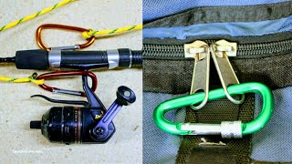 10 Life Hacks with Carabiners 3 [upl. by Lyrrad597]