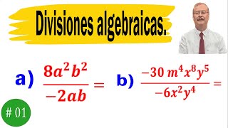 Divisiones algebraicas algebraic divisions Algebra N° 01 [upl. by Hanikehs274]