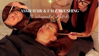 ASMR SPA For ​⁠WhispersRedASMR Hair amp face brushing amp gentle massage for sleep soft spoken music [upl. by Carny]