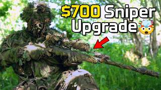 Using MAX UPGRADED Airsoft Sniper  Ghillie Gameplay [upl. by Ylloh]