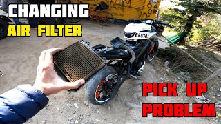 ns200 air filter changing [upl. by Enoryt]