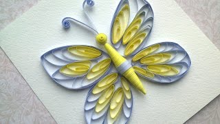 Quilling instructions How to make quilling butterfly with comb Quilling patterns [upl. by Cheng758]