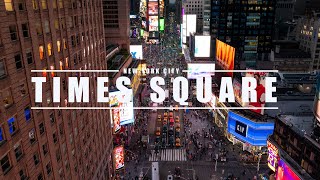 Drone Times Square Aerial footage of Times Square NYC [upl. by Adnik]