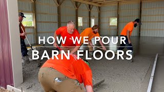 How we pour medium size pole barns [upl. by Alaj]