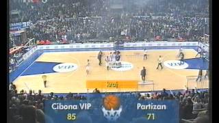 Cibona VIP  Partizan 30012002 8571  završnica utakmice  slavlje [upl. by Ogden252]