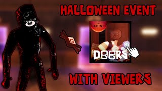 DOORS HALLOWEEN EVENT CANDY UPDATE WITH VIEWERS PRESSURE AND PIGGY LATER ASWELL  🔴 ROBLOX LIVE [upl. by Anerroc715]