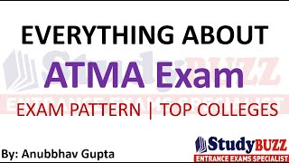 All about ATMA 2024 amp Best colleges  Exam pattern ATMA Cutoff Top ATMA colleges Important topics [upl. by Eldrid]