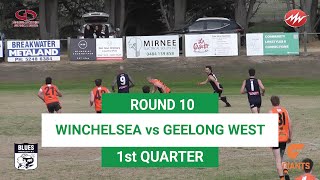 RD10 Winchelsea VS Geelong West 1st QTR 15062024 [upl. by Nosaj]