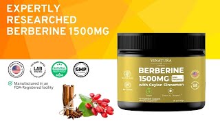 Berberine with Ceylon Cinnamon Healths Benefits  Vinatura Supplement [upl. by Crowell]