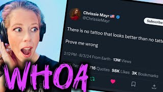 Chrissie Mayr Goes VIRAL from Tattoo Tweet Reactions amp Backlash with SimpCast Crew [upl. by Clovis185]