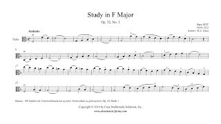 Sitt  Study Op 32 No 1  Viola [upl. by Enelra]