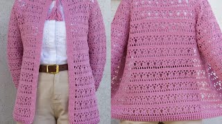 Super Easy Crochet Women Sweater Vest Pattern tığ işi kolay kazak [upl. by Atsiuqal]