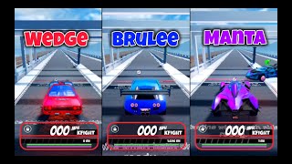 Wedge VS Brulee VS Manta 2024 Additional Fastest Speed Test in Roblox Jailbreak [upl. by Eesyak]