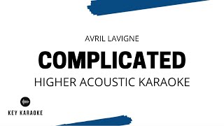 Complicated Higher Key Acoustic KaraokeInstrumental Avril Lavigne [upl. by Alleusnoc]