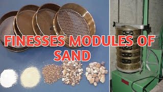 Finesess modulus of sandsieve analysis of crushed sandzone of sandwith calculation [upl. by Melamed460]