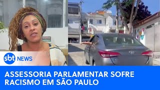 Assessora parlamentar denuncia motorista por racismo em SP  SBTNewsnaTV 270524 [upl. by Ledniahs]