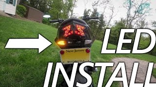 How To Install LED Blinkers on the Kawasaki z125 Pro [upl. by Aiblis513]