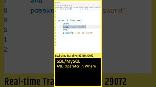 SQL Tutorial AND Operator  MySQL Tutorial  Java Springboot  MERN stack Web Development shorts [upl. by Llerehs]