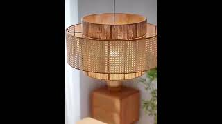 Double Layer Hemp Rope Pendant Light Japanese Homestay Style Handmade Rattan Lamp [upl. by Ayetal367]