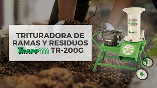 Triturador de ramas y residuos orgánicos TRAPP TR 200G  Punto Equipos [upl. by Niltiac]