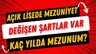 Açık Lise Kaç Yılda Biter [upl. by Nerot]