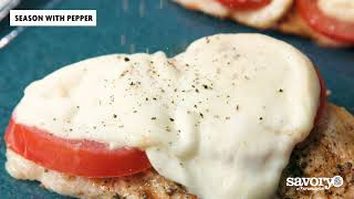 Grilled Chicken Caprese  Savory [upl. by Zetnauq]