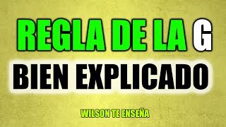 PALABRAAS CON G  EJEMPLOS DE PALABRAS CON G  REGLAS ORTOGRÁFICAS [upl. by Aicenod]