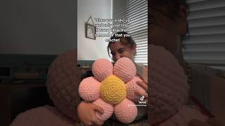 Flower pillow pattern by me 💅 • link in bio hobby crochet handmade [upl. by Anastasius531]