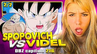 REACCION A videl vs spopovich😨REACCION A Dragon Ball Z capitulo 216  22 [upl. by Ifok]