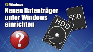 Neuer Datenträger wird nach dem Einbau nicht angezeigt Datenträger unter Windows einrichten [upl. by Hoeve]