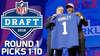 Picks 110 Trades QB Surprises amp MORE Round 1  2018 NFL Draft [upl. by Enrak431]