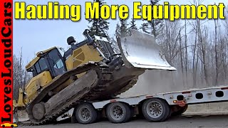 Hauling Big Loader and John Deere Dozer [upl. by Ecienal]