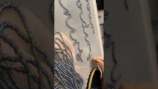 Writing with Tambour Beading🪡 craft embroidery beads beading handmade stitch [upl. by Enyaz]