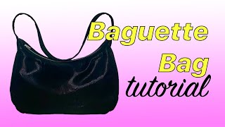 DIY BAGUETTE BAG  BAGUETTE BAG  SHOULDER BAG TUTORIAL  PATTERNMAKING  SEWING  LA MODÉLISTE [upl. by Eusassilem]