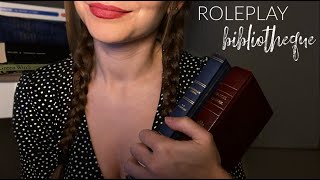 ASMR FR  RP bibliothécaire 🍂 nettoyage de livres spray tapping lecture [upl. by Notseh]