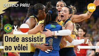 BRASIL X POLÔNIA NO VÔLEI FEMININO ONDE ASSISTIR À TRANSMISSÃO AO VIVO DO JOGO DAS OLIMPÍADAS 2024 [upl. by Venu]