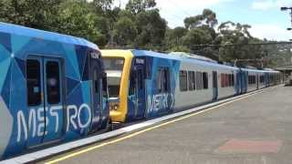 Trains at Upper Ferntree Gully  Metro Trains [upl. by Aerb]