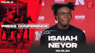 Nebraska Football Isaiah Neyor on catching passes from Dylan Raiola beating UTEP Aug 31 2024 [upl. by Granniah]